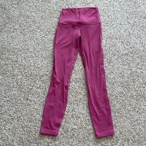 Lululemon Align HR Leggings 25” Pink Lychee Size 2